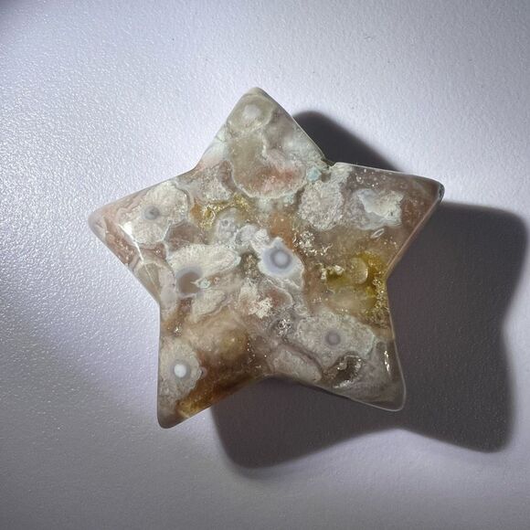 Flower Agate Star Carving (12) - Picture 6 of 10